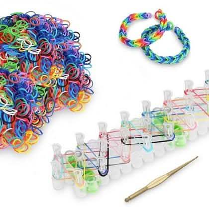 Ensemble de 5009 pièces : Loom Bandz avec bâtonnets et connecteurs