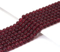 Dyed Strawberry Quarts Round Smooth Beads, 6mm/8mm/10mm, Sku#U1487