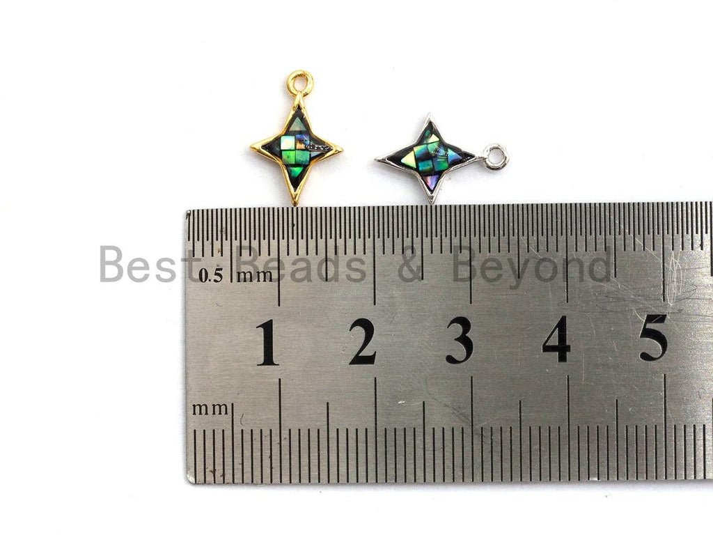100% Natural Abalone Shell North Star Charm, Abalone Shell Charm, 10x14mm, Jewelry making Charms, SKU#Z346