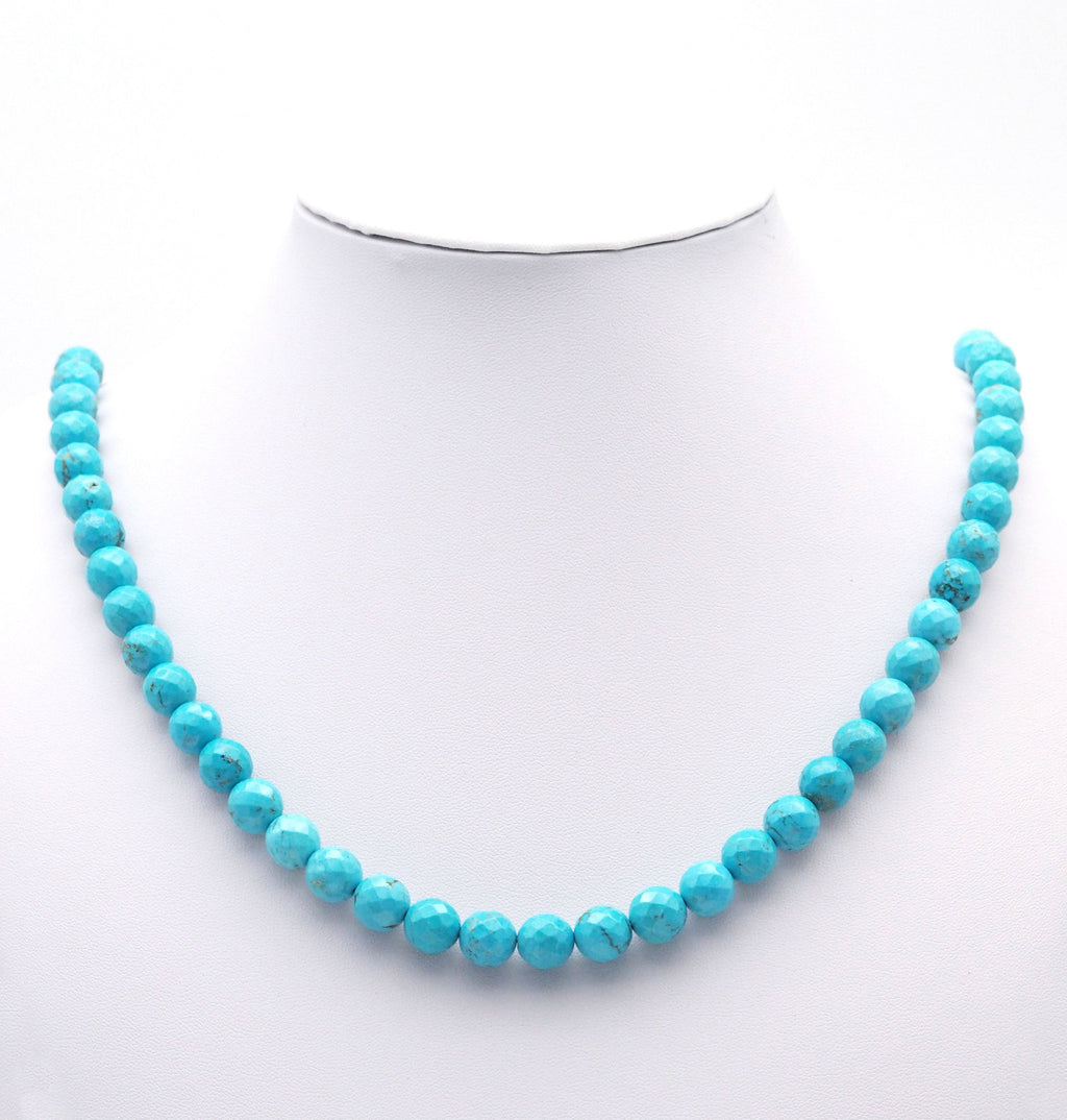 Natural Faceted Turquoise Beads, 4mm/6mm/8mm/10mm, sku#U1438