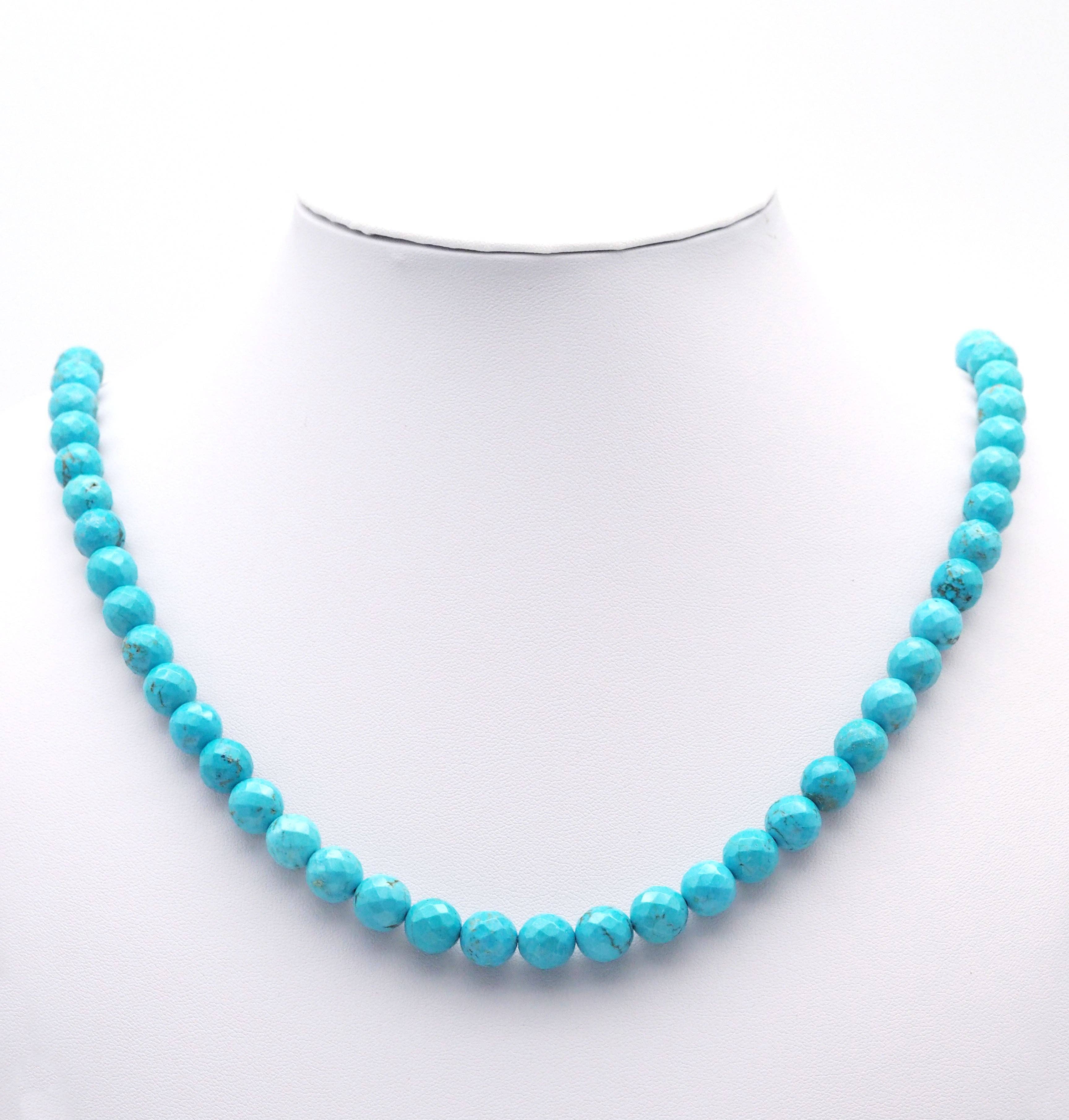Natural Faceted Turquoise Beads, 4mm/6mm/8mm/10mm, sku#U1438