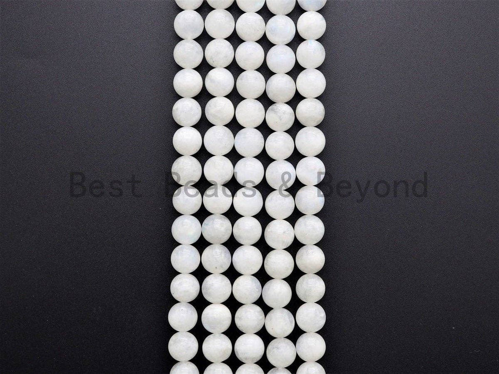 High Quality Natural Moonstone Round Smooth  beads,6/8/10/12/14mm Sparkly White Gemstone Beads, White Moonstone, 16inch strand, SKU#U416