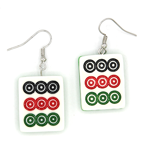 Mahjong Plastic Drop M5 Earrings