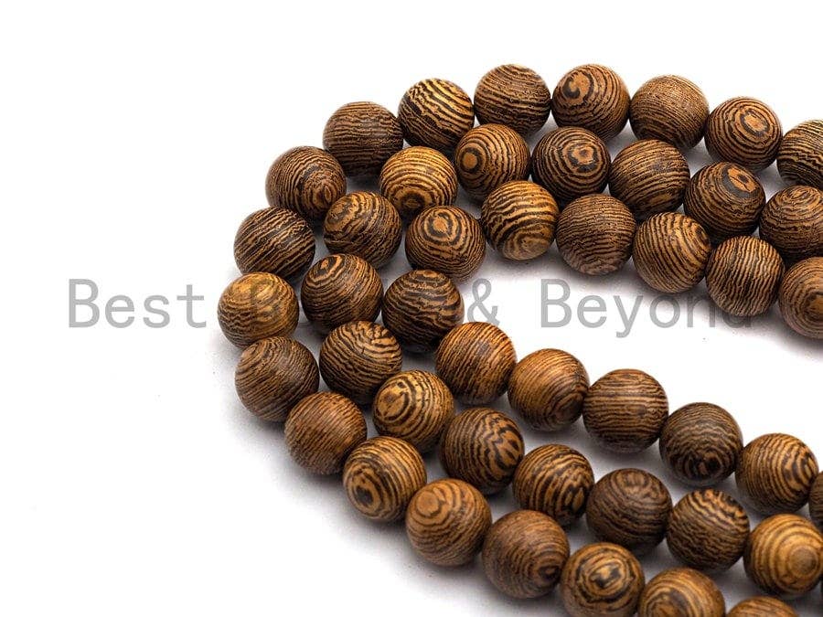 Natural Smooth Round Wood beads, 6mm/8mm/10mm/12mm Natural Brown Wood beads, Natural  Wood Grain Beads, 15.5inch strand,SKU#U467
