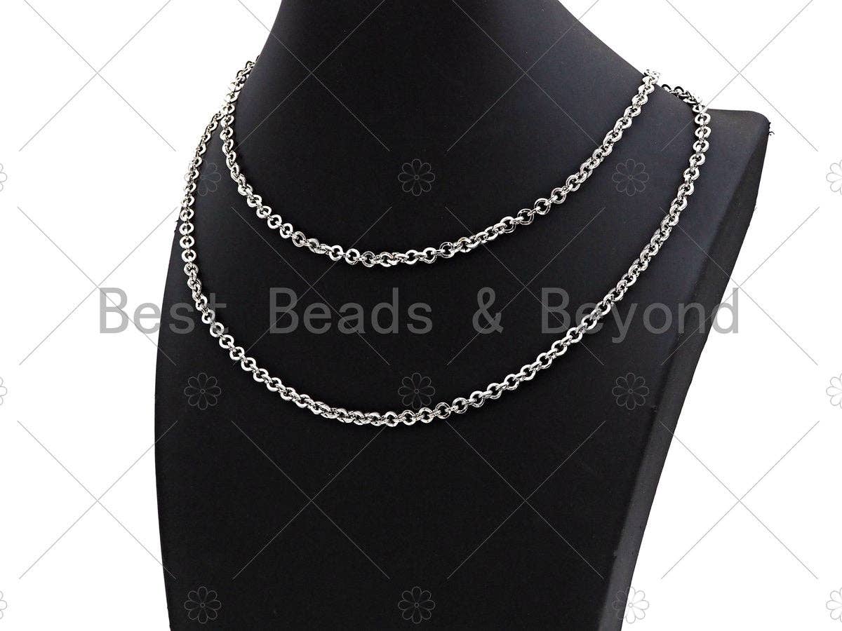 5mm Rolo Chain by Yard,18K Gold Plated/Gunmetal / Sil M361