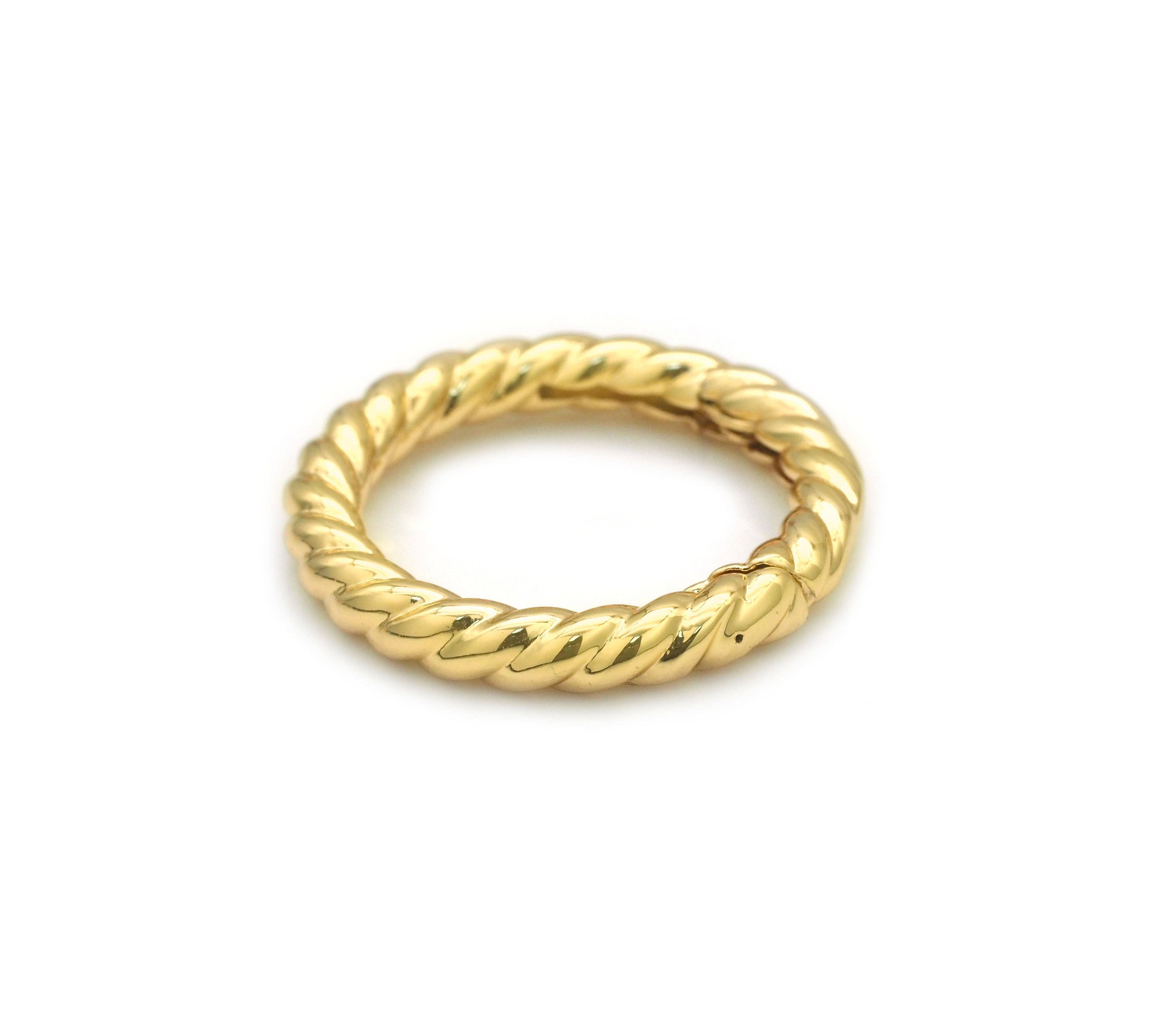 Round Gold Silver Texture Circle Snap Clasp , Sku#H342
