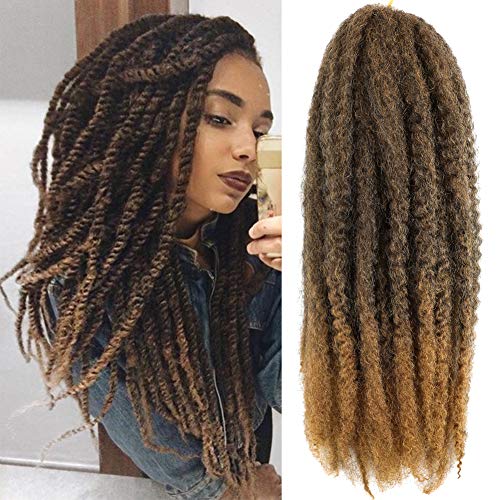 Cheveux à tresser Marley Twist 18" | Tresses au crochet | Extensions de cheveux crépus Afro Twist | Couleurs Ombré | 30 mèches/paquet