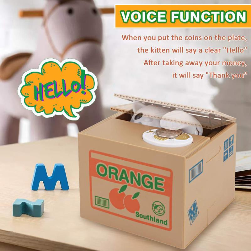 Barelove Kids Piggy Bank, ATM Coin Cash Money Counter Saving Can, Stealing Cute Mokey Electronic Smart Voice Prompt Piggy Bank Safe Locks, Great Gift Fot Boys & Girls