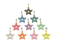CZ Colorful Enamel Five Point Star Charm, Sku#F1509