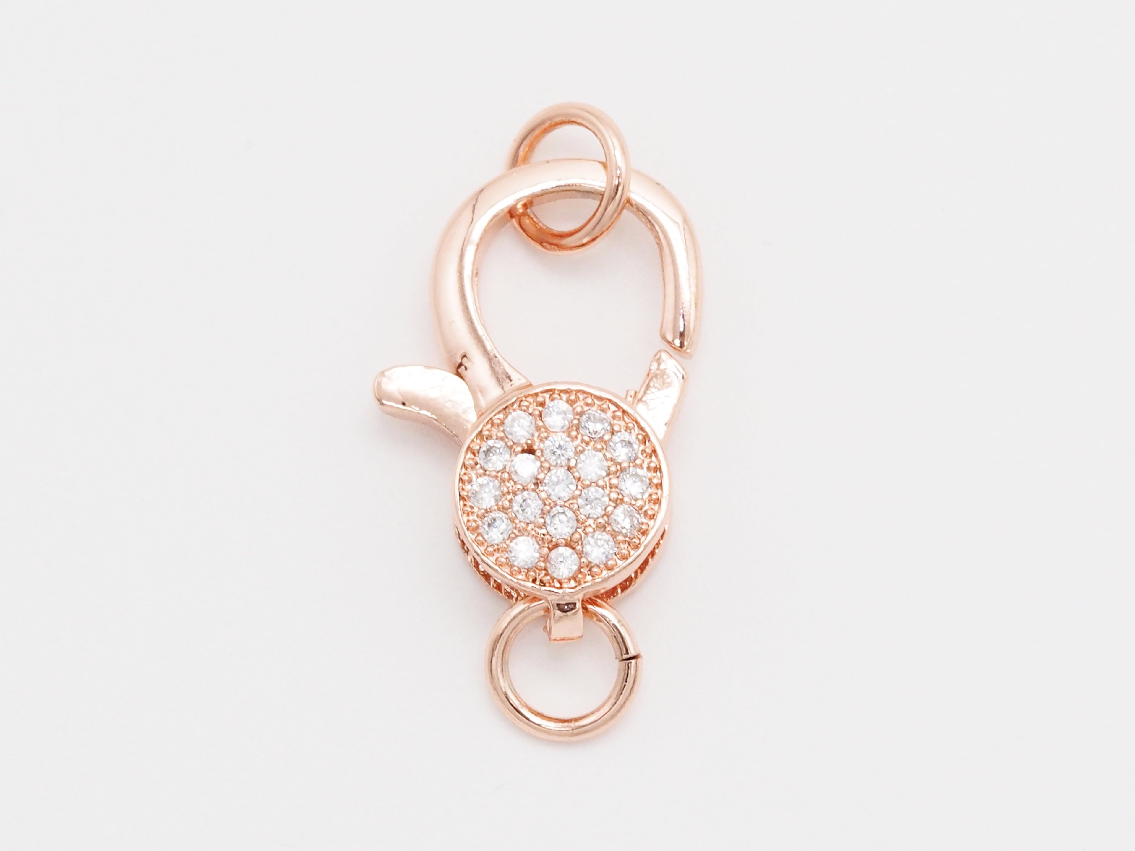 CZ Micro Pave Lobster Claw Clasp/Link Connector, SKU#H36