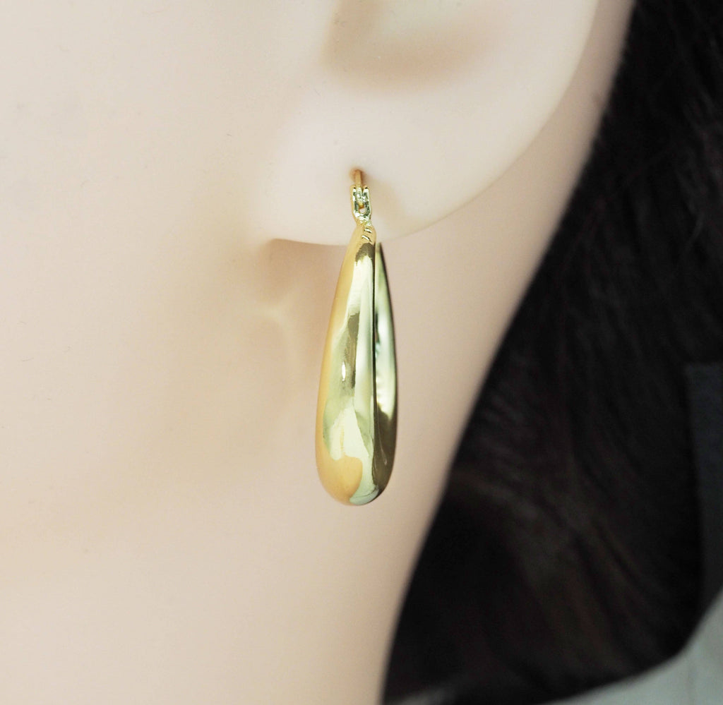 Everyday Gold Hoop Earrings, Sku#J375