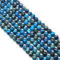 Blue Imperial Jasper Round Smooth Beads, 6mm/8mm/10mm, Sku#U1574