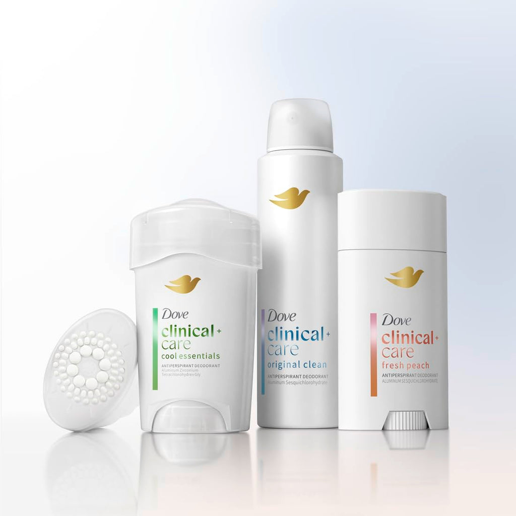 Dove Clinical + Care Anti-transpirant Déodorant Vaporisateur Sec pour Femme Fraîcheur Essentielle 107 g
