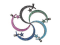 CZ Micro Pave Colored Crescent Moon and Star Pendant, Cubic Zirconia Pendant, 44x5mm, sku#F53