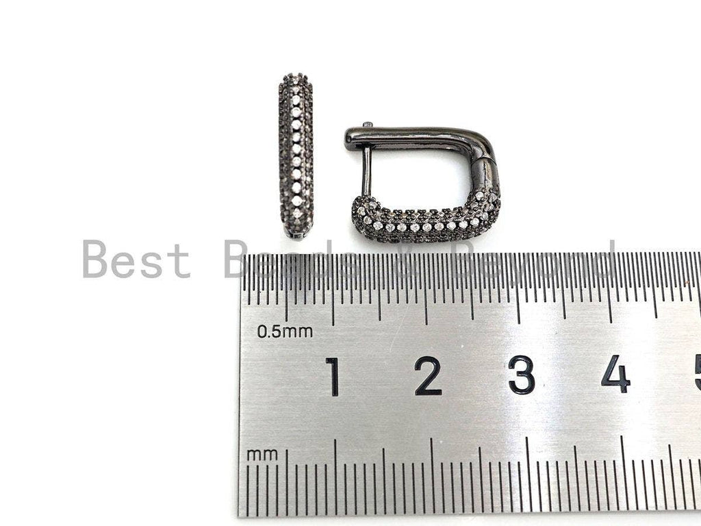 CZ Double Row Huggie Earring, Sku#J251