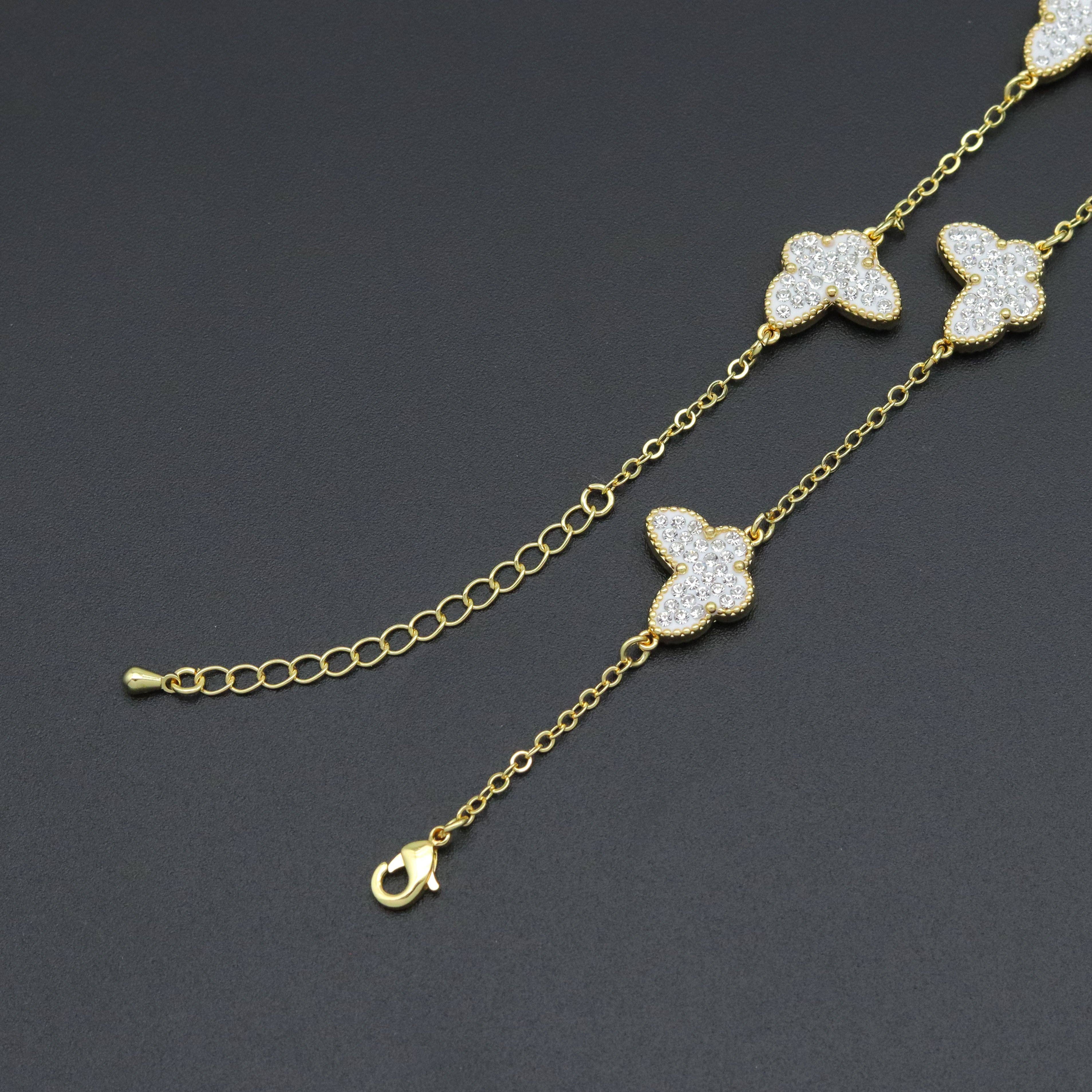 Black White Double Sided Butterfly Link Adjustable Necklace, Sku#FH235