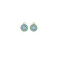 Cute Turquoise CZ Evil Eye Charm, Sku#A190