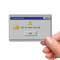 Funny Custom Credit Card Cover Pop Culture System Error Message Negative Funds Vinyl Skin Stickers Funny Sticker