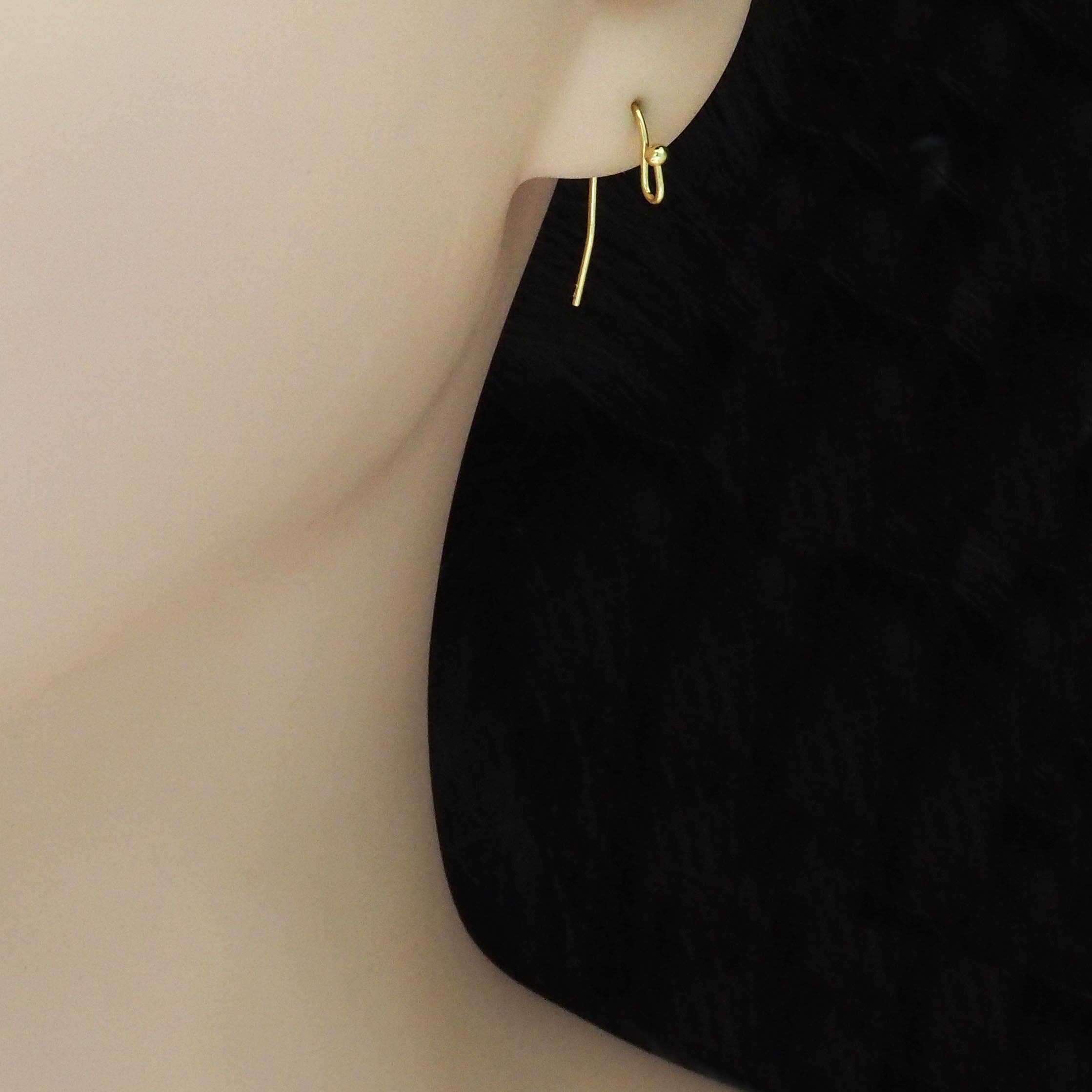 Gold Earring hooks Earring wire, Sku#Y883
