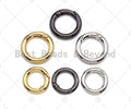 12mm/15mm/20mm/27mm Spring Gate, Gold/Silver/Gunmental Round Clasp, SKU#K123