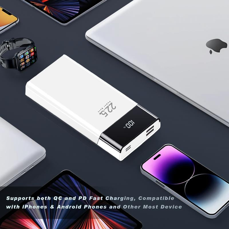 HAOHIYO 22.5W Fast Charging 20000Mah Power Bank with Display 4-Port USB Ports Portable Charger for Devices