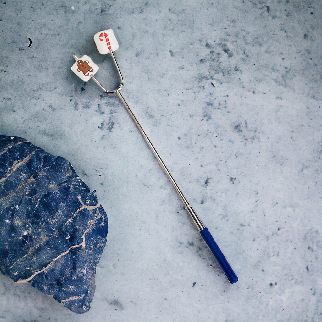 Extendable Roasting Stick Telescopic Campfire Skewer Up To 35in For S'mores