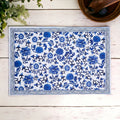 Chinoiserie Placemats Set Of 4 - Elegant Asian Floral Vinyl Placemats, Easy