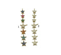 Colorful CZ String Five Point Star Charm, Sku#JL112