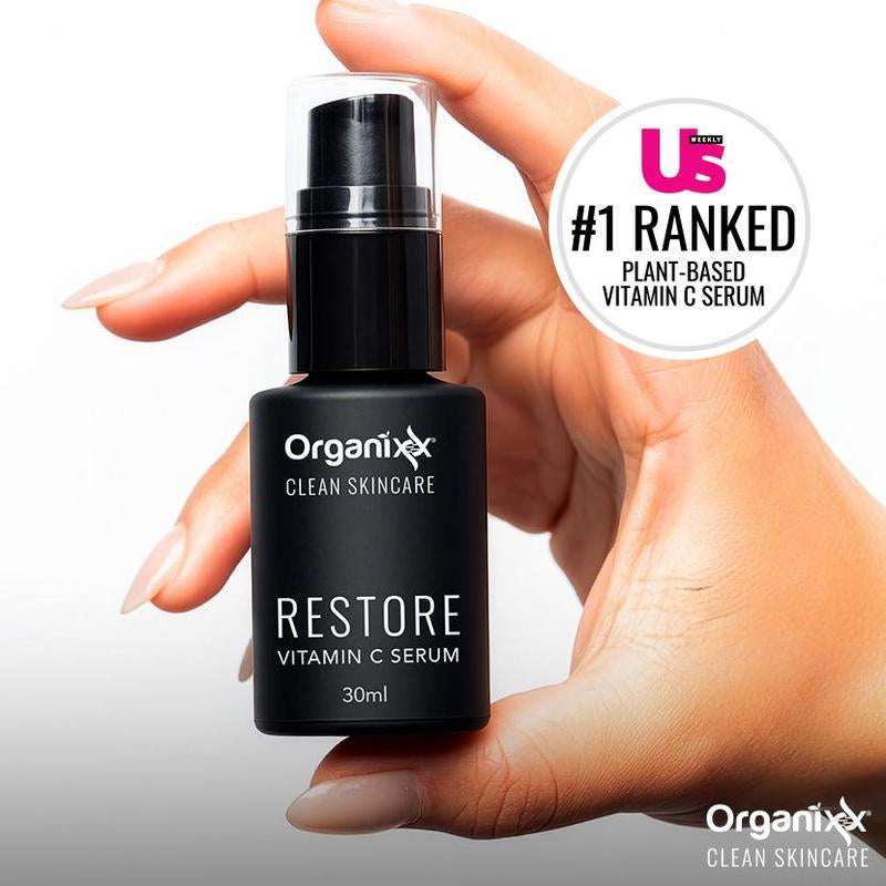 ORGANIXX Restore Vitamin C Serum with Hyaluronic Acid & Organic Vitamin E for Brighter & Smoother Skin 30Ml