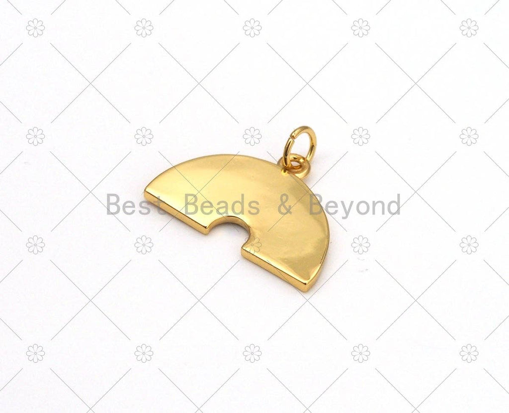 Enamel Colorful Rainbow Shape Pendant, 18K Gold Filled Enamel Charm,Necklace Bracelet Pendant Charm,20x14mm,Sku#Y536