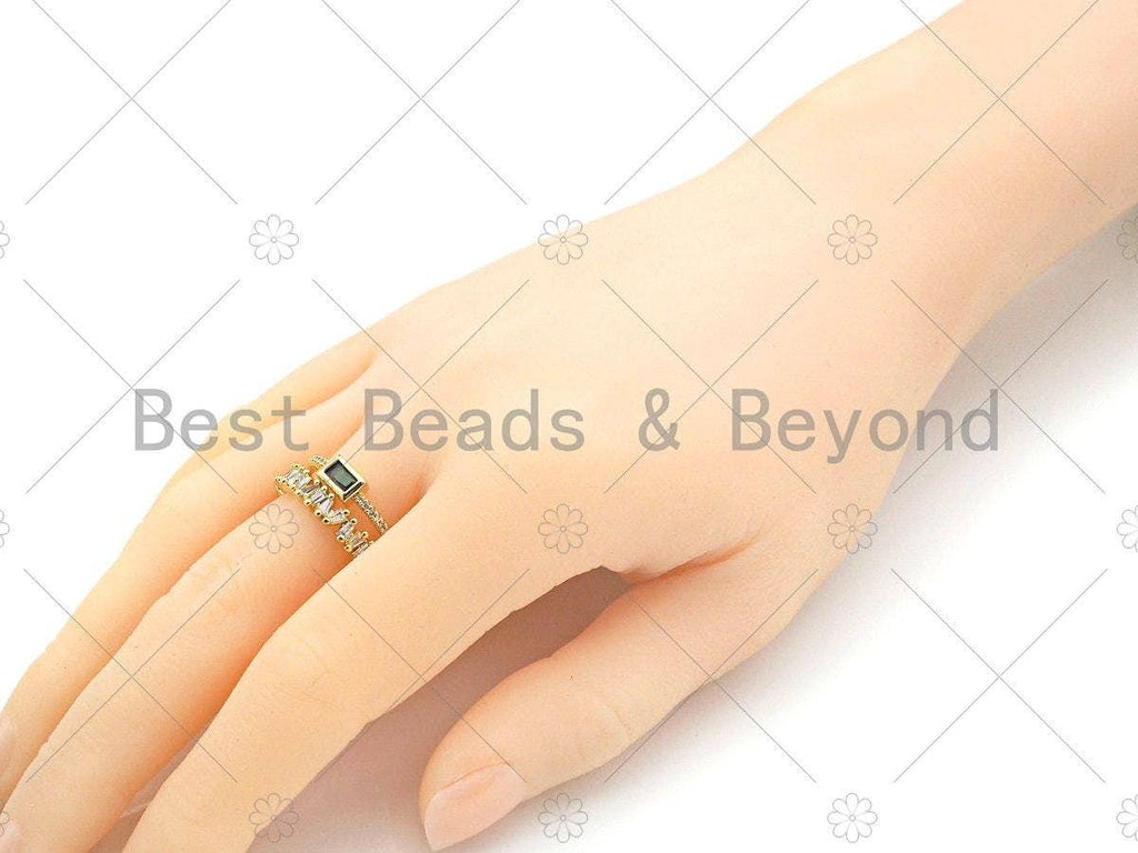 Fancy Emerald CZ Statement Ring, Sku#X188