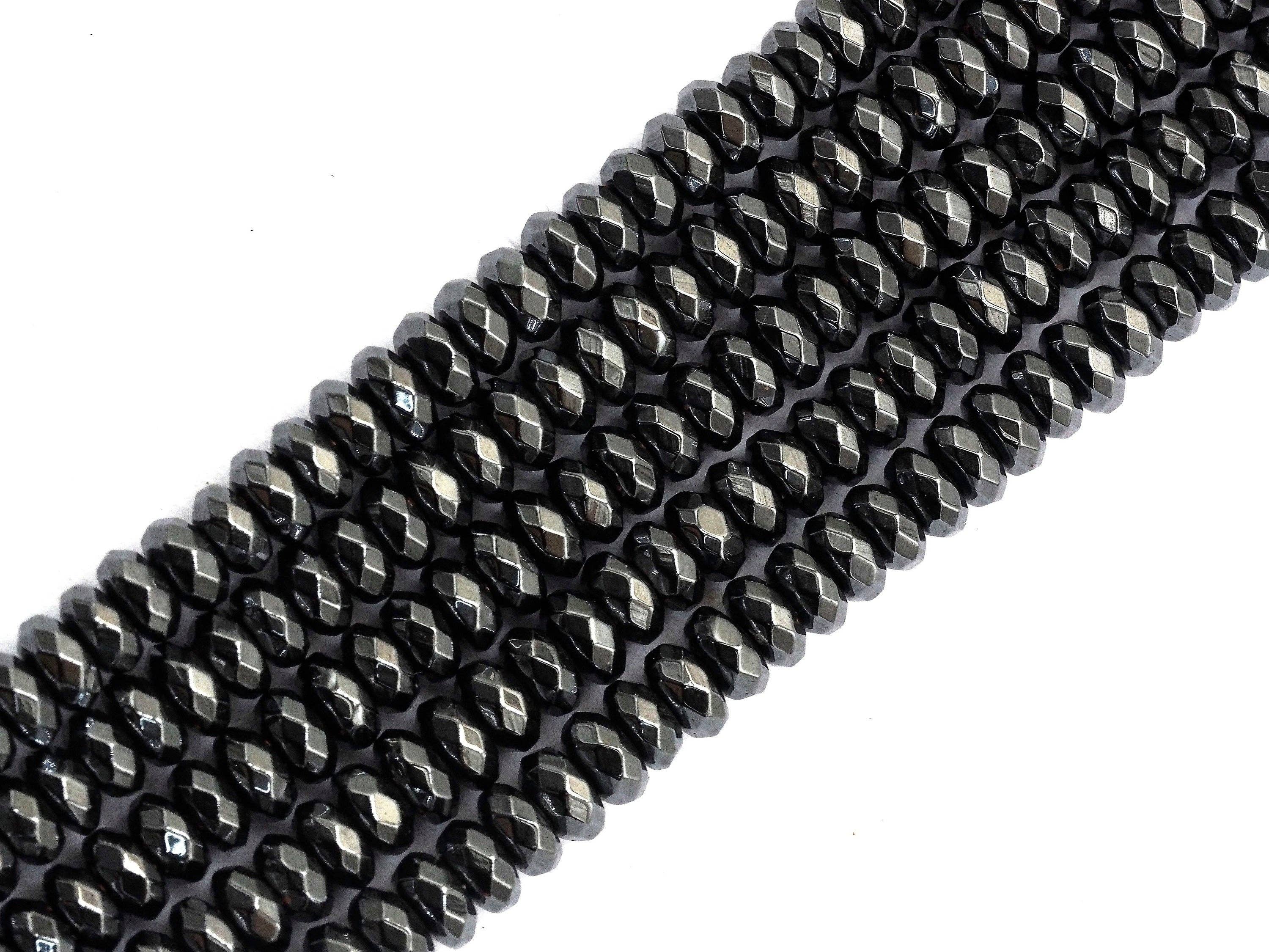 High Quality Natural Original color  faceted Hematite Beads, sku#S122