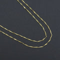 Dainty Gold Triangle Chain Necklace, Sku#LD542