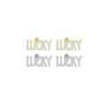 Clear CZ Lucky Word Earrings, Sku#A353