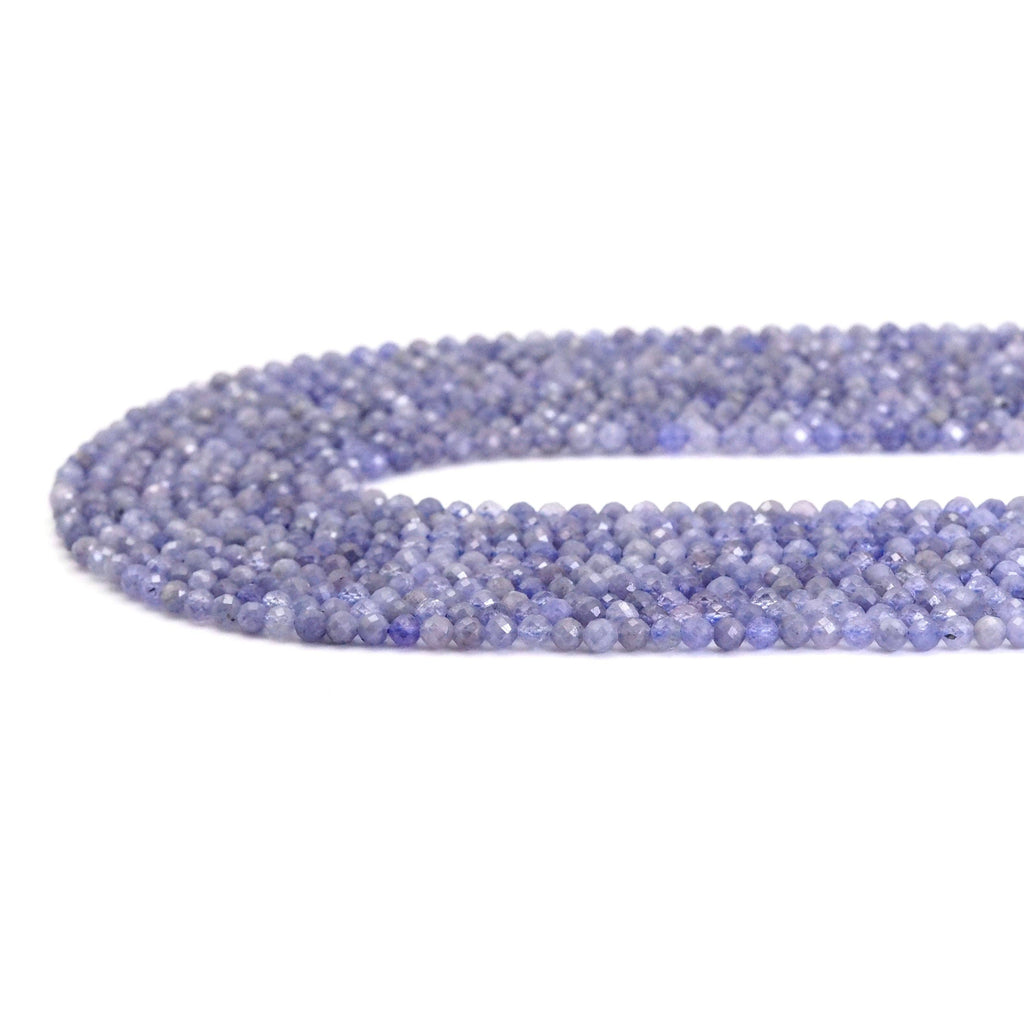Genuine Tanzanite Round Faceted Beads, Sku#U1742