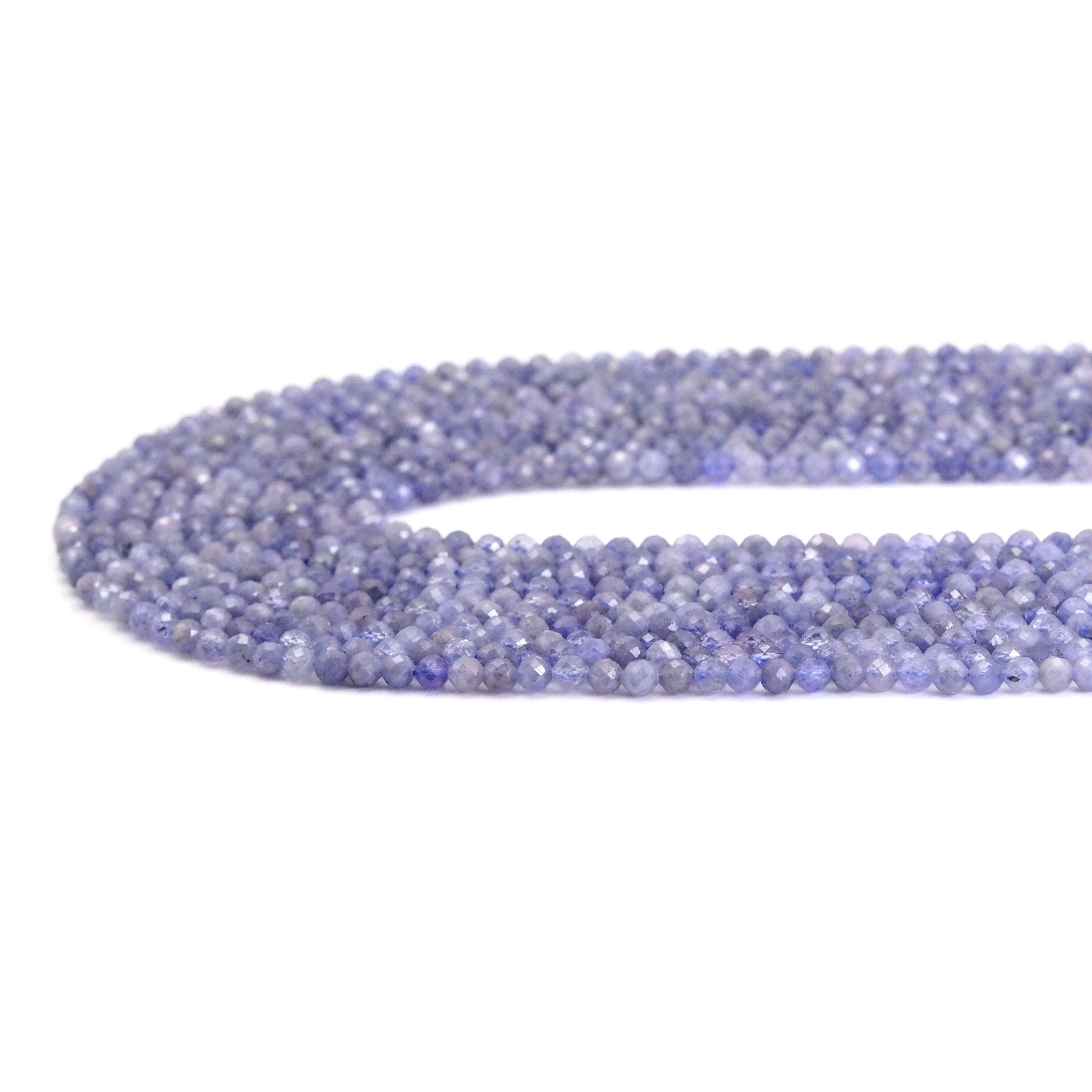 Genuine Tanzanite Round Faceted Beads, Sku#U1742