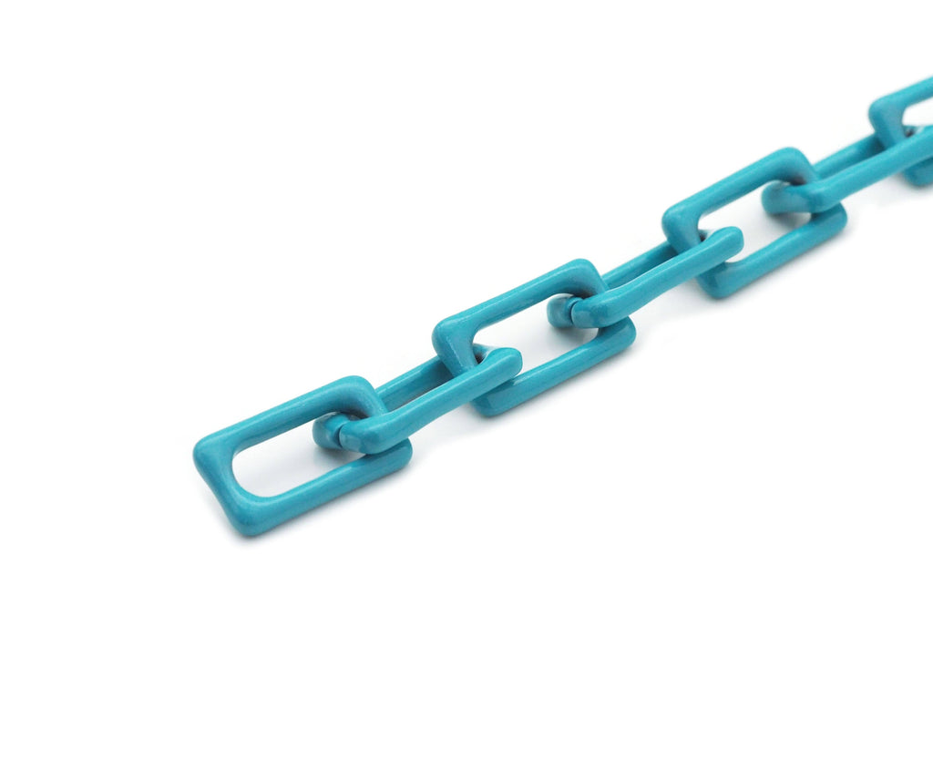 New Chunky Enamel Rectangle Link Chain By Yard, sku#LS40