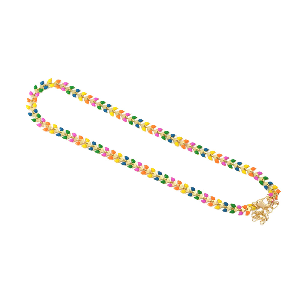 Colorful Enamel Gold Choker Necklace,sku#EF280