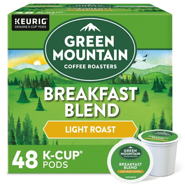 Green Mountain Coffee Roasters, Dosettes de café K-Cup Mélange petit-déjeuner, torréfaction légère, 48 unités