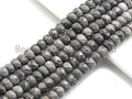 2mm Large Hole Natural Map Jasper Beads, Rondelle Faceted 5x8mm, 8" Long Strands, sku#U703