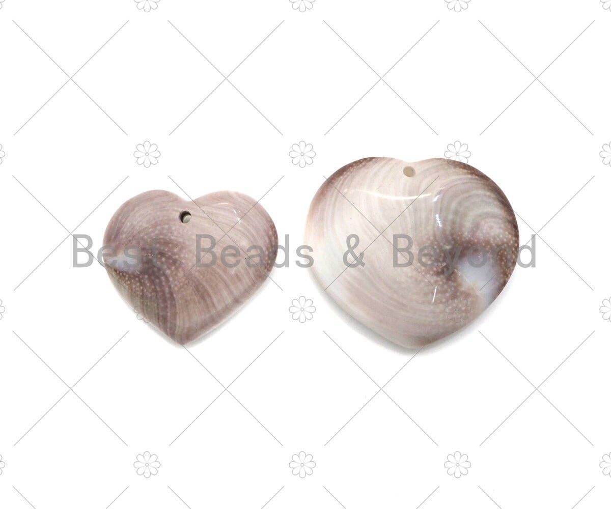 Natural shell Heart Pendant, Necklace White Shell Pendant,,27x30/36x40mm,Sku#YK15