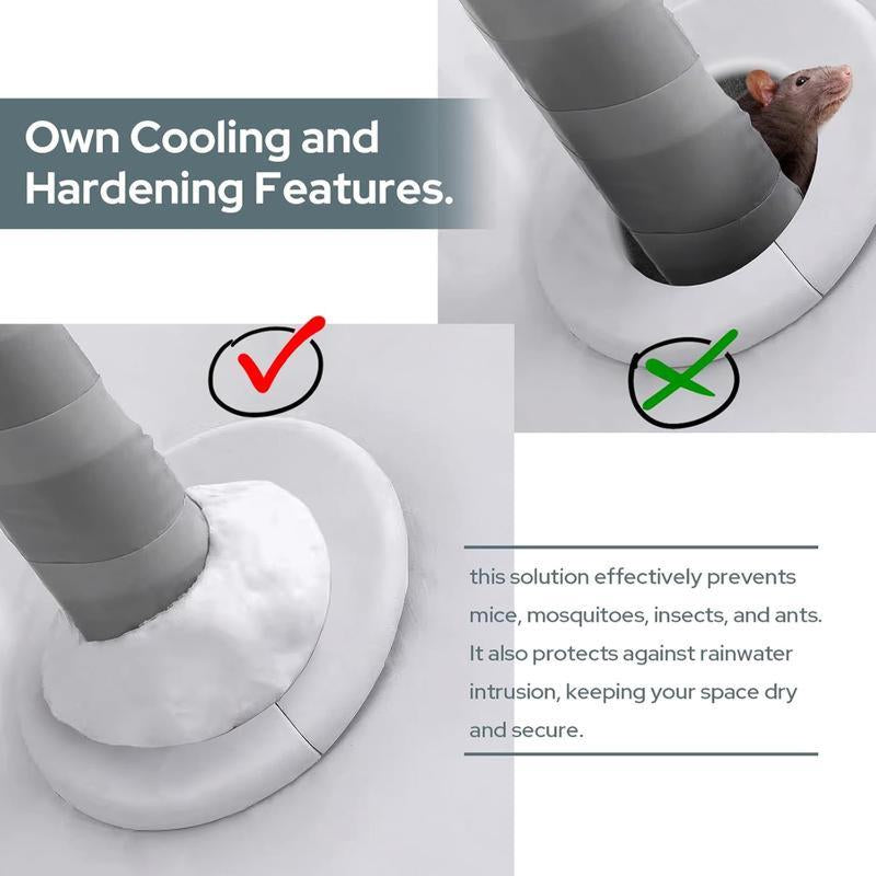 Repair Wall Holes for Wall Hole,10 Counts Waterproof Sealant Mastic,Drain Connection,Quick Mending Mud,Air Conditioning Hole Waterproof Seal Putty.