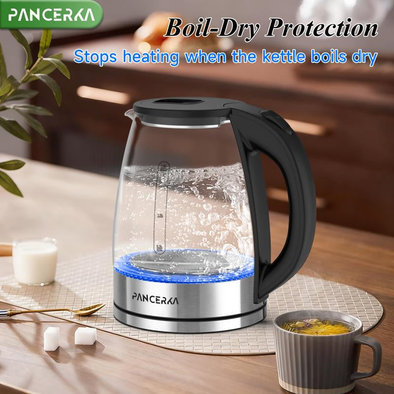 PANCERKA Electric Kettle 1.8L, 1500W Fast Boiling with LED Indicator, Auto Shut-Off, Bpa-Free and Wide Mouth for Easy Cleaning, Electric Tea Kettle for Home, Office