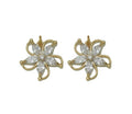 Gold Crystal Flower Charm, Sku#ZX90