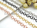 11mm Chunky Linked Chain by Yard, Gold Brass Chain, E508