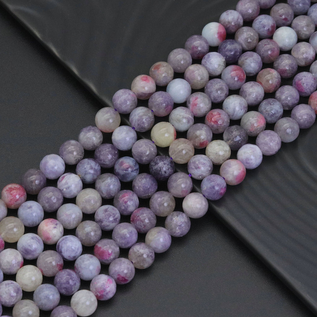 Genuine Pink Tourmaline Round Smooth Beads, Sku#U1863c
