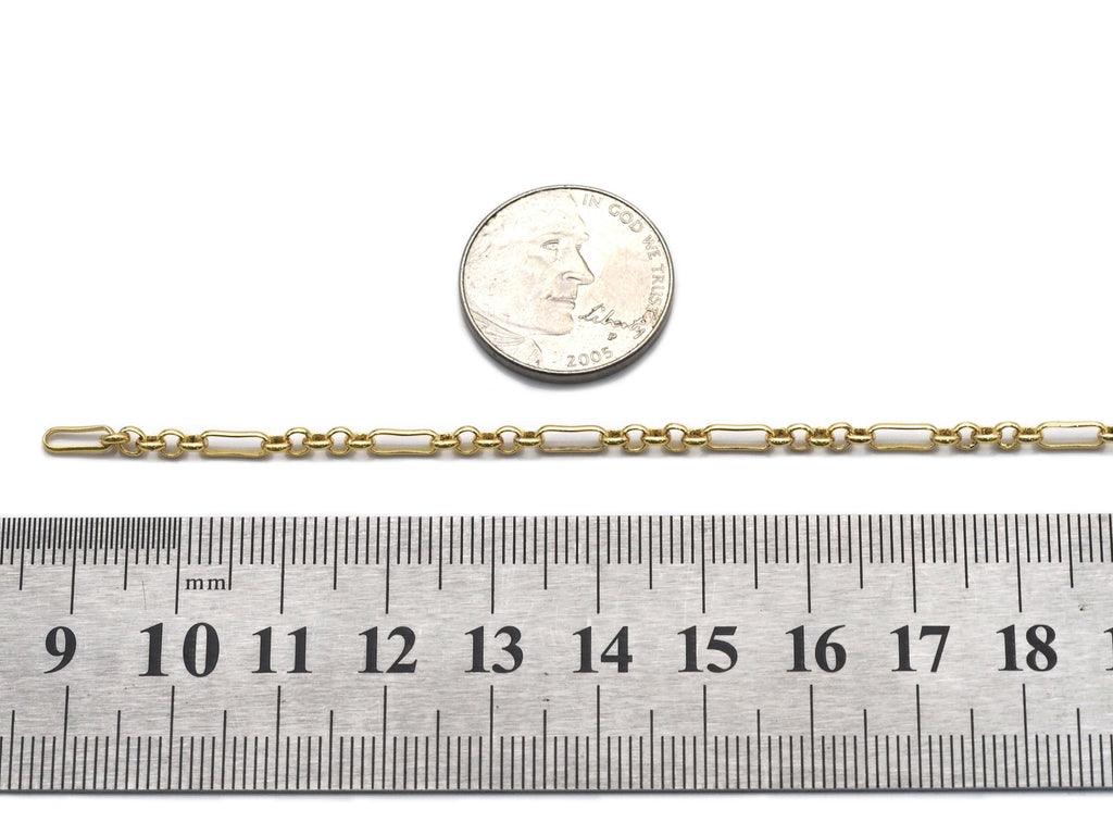 3mm Thin Mixed Paper Clip Chain, paperclip chain, sku#LS15