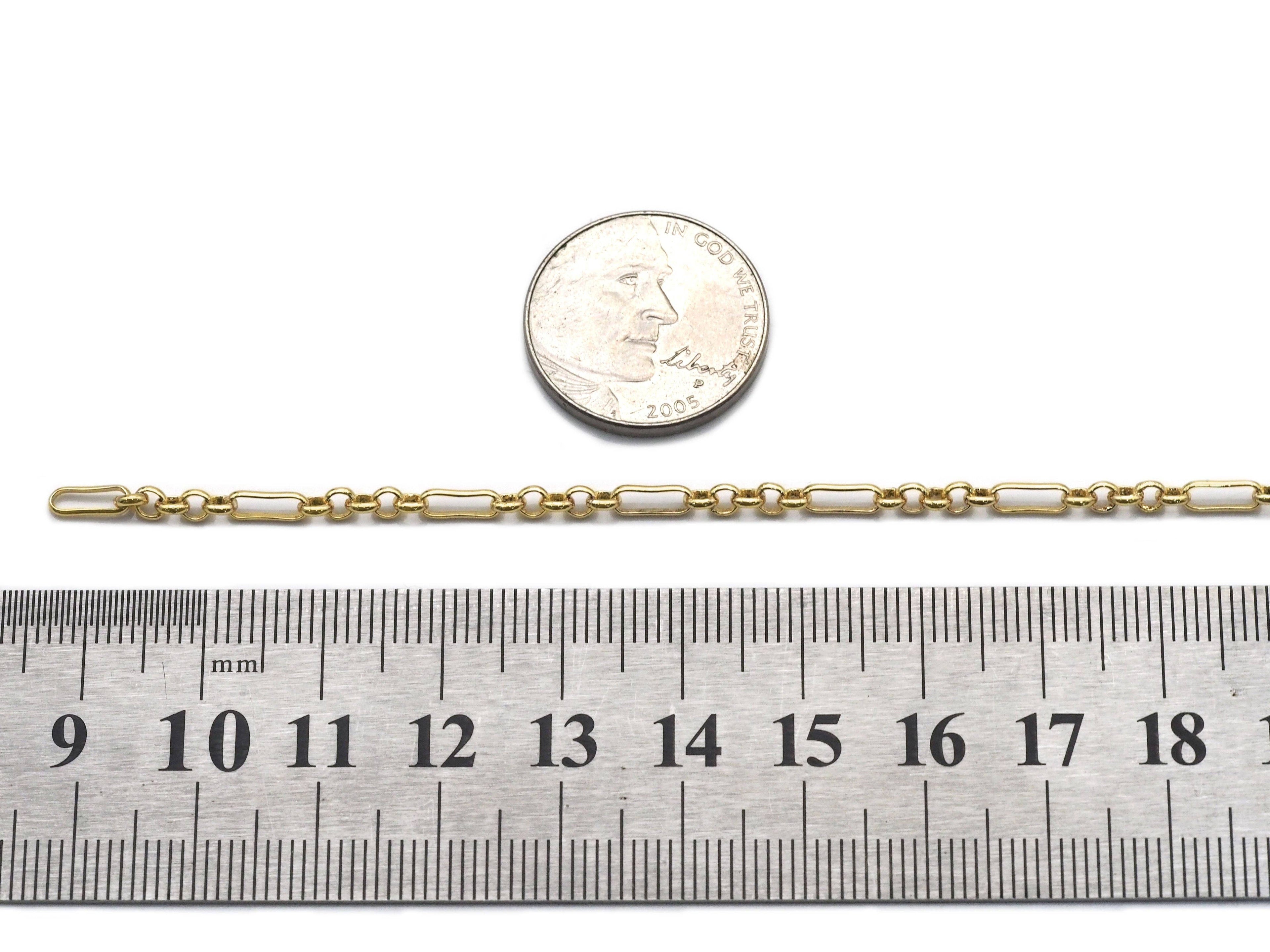 3mm Thin Mixed Paper Clip Chain, paperclip chain, sku#LS15