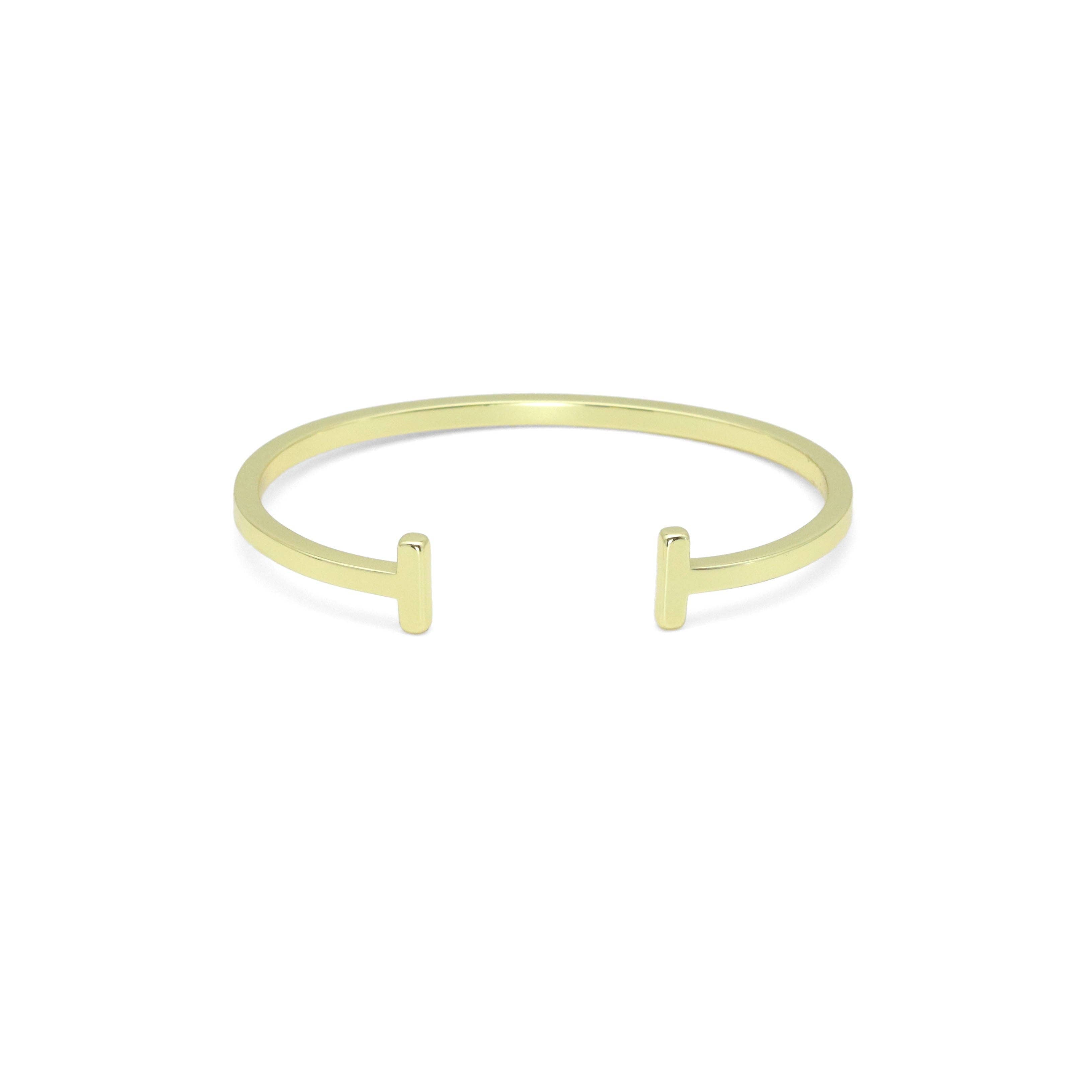 Gold T bar Adjustable Bracelet, Sku#LX753