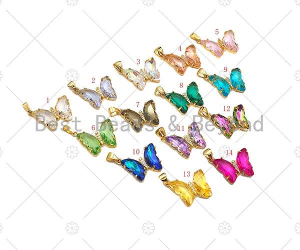 Dainty paperclip Chain Butterfly Necklace, sku#EF178